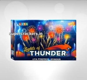 10X10 Thunder - Spreads Out Crackling Silver Stars and Multiple colour Crackling Shots