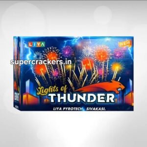 10X10 Thunder - Spreads Out Crackling Silver Stars and Multiple colour Crackling Shots